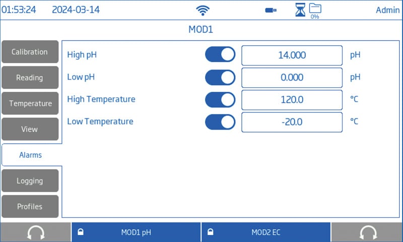 HI6000-Alarms-Screen-B