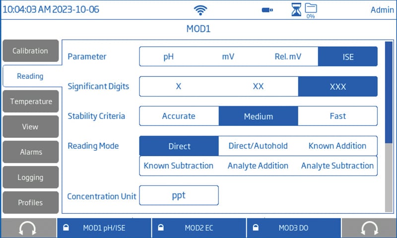 HI6000-ISE-KnownAddition1-Setting-Screen